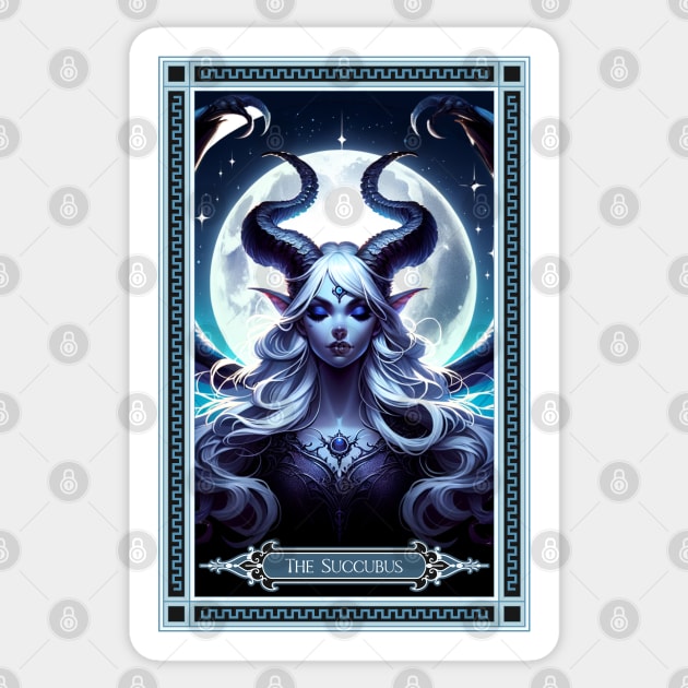 The Succubus Tarot Card Sticker by HolidayBug